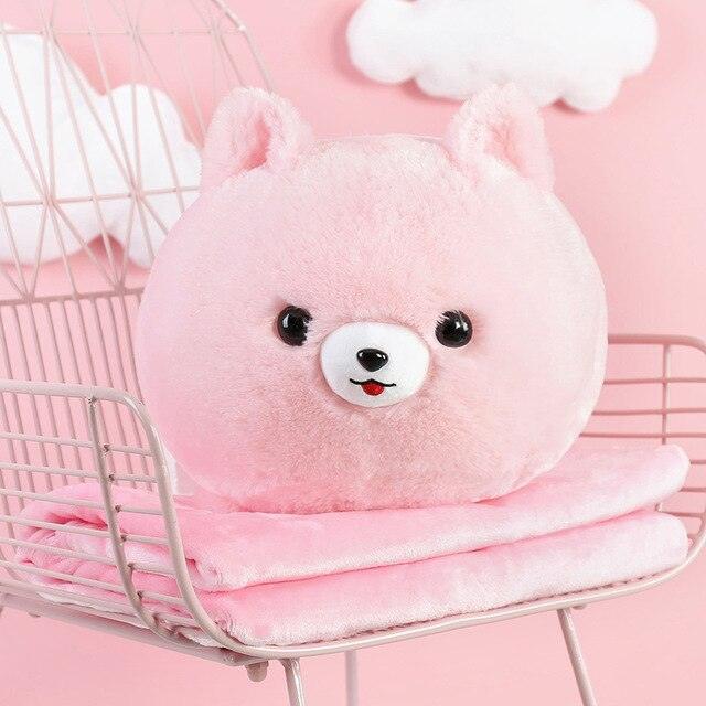 Niedliches Corgi Kawaii Plüschtier-Kissen mit Decke, ideal für Geschenke