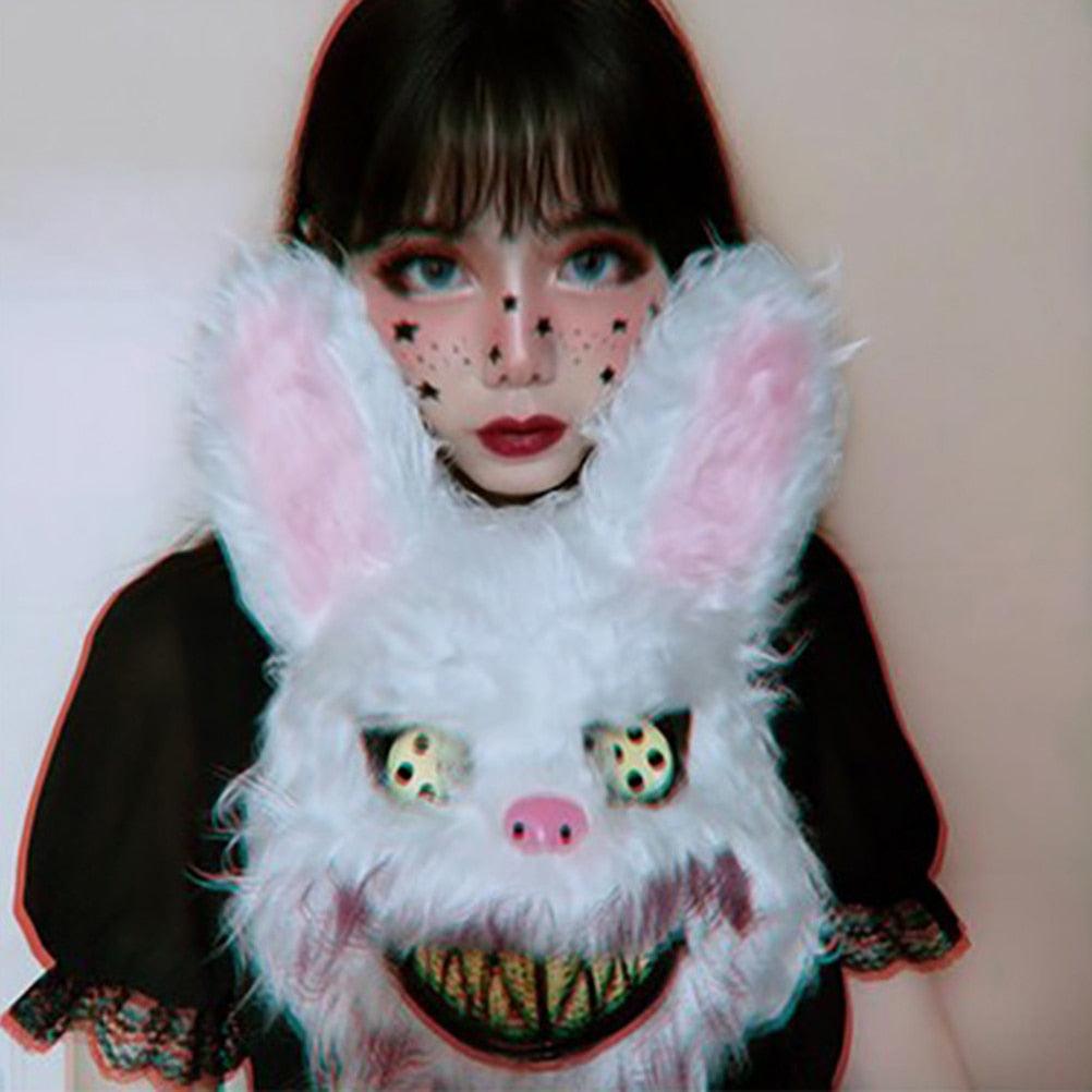 Böser blutiger Hase Kaninchen Halloween Horror Maske Plüsch
