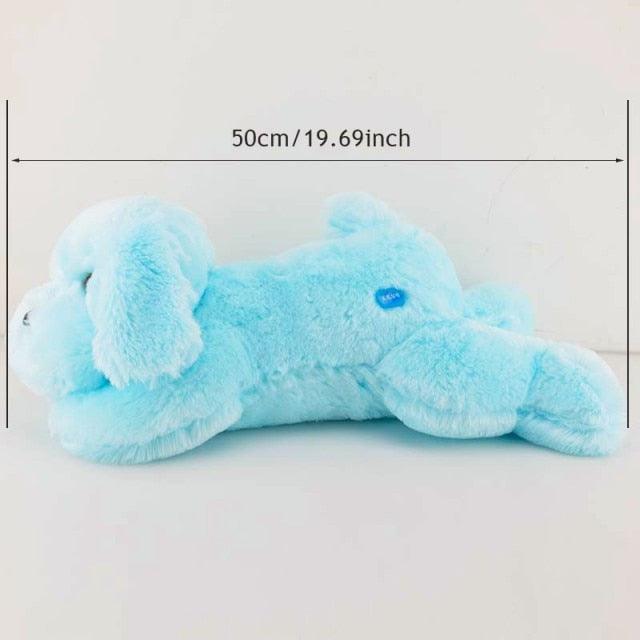 Leuchtend bunter Teddy Hund LED Licht Plüsch Kissen Spielzeug