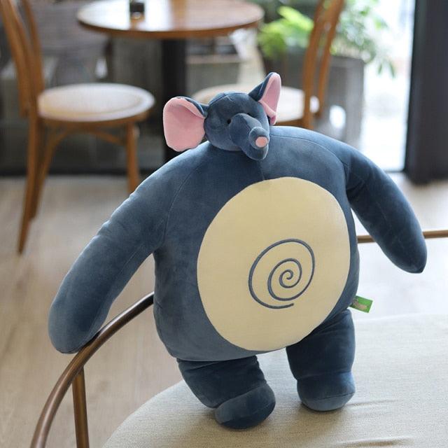 Tiny Head Teddy Bear Toys, Plüschpuppen mit kleinem Kopf und großem Muskelkörper Waschbär Frosch Elefant Plüschpuppen