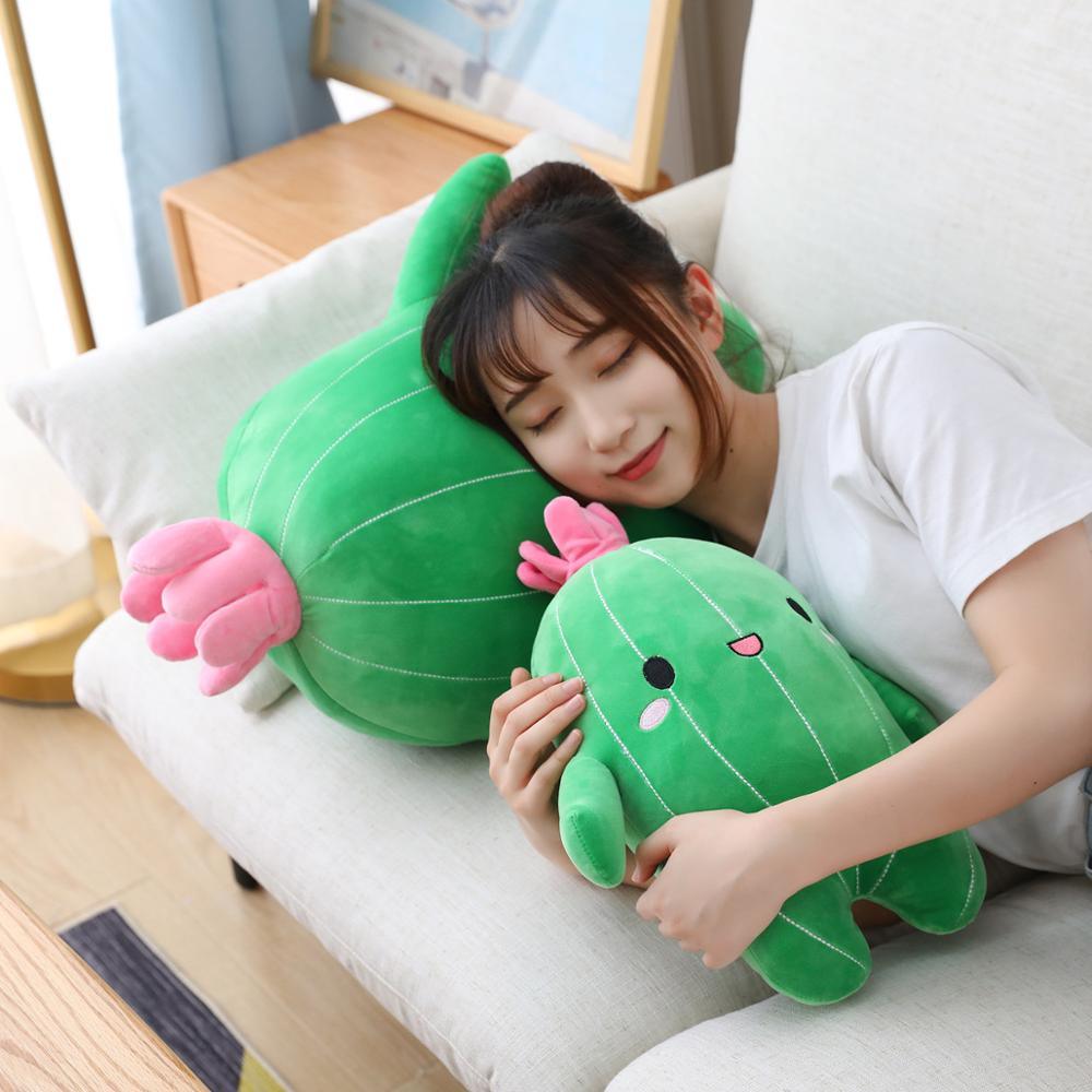 9"-25" Cartoon Kaktus Plüschtiere, Kawaii gefüllte weiche Pflanze Puppen