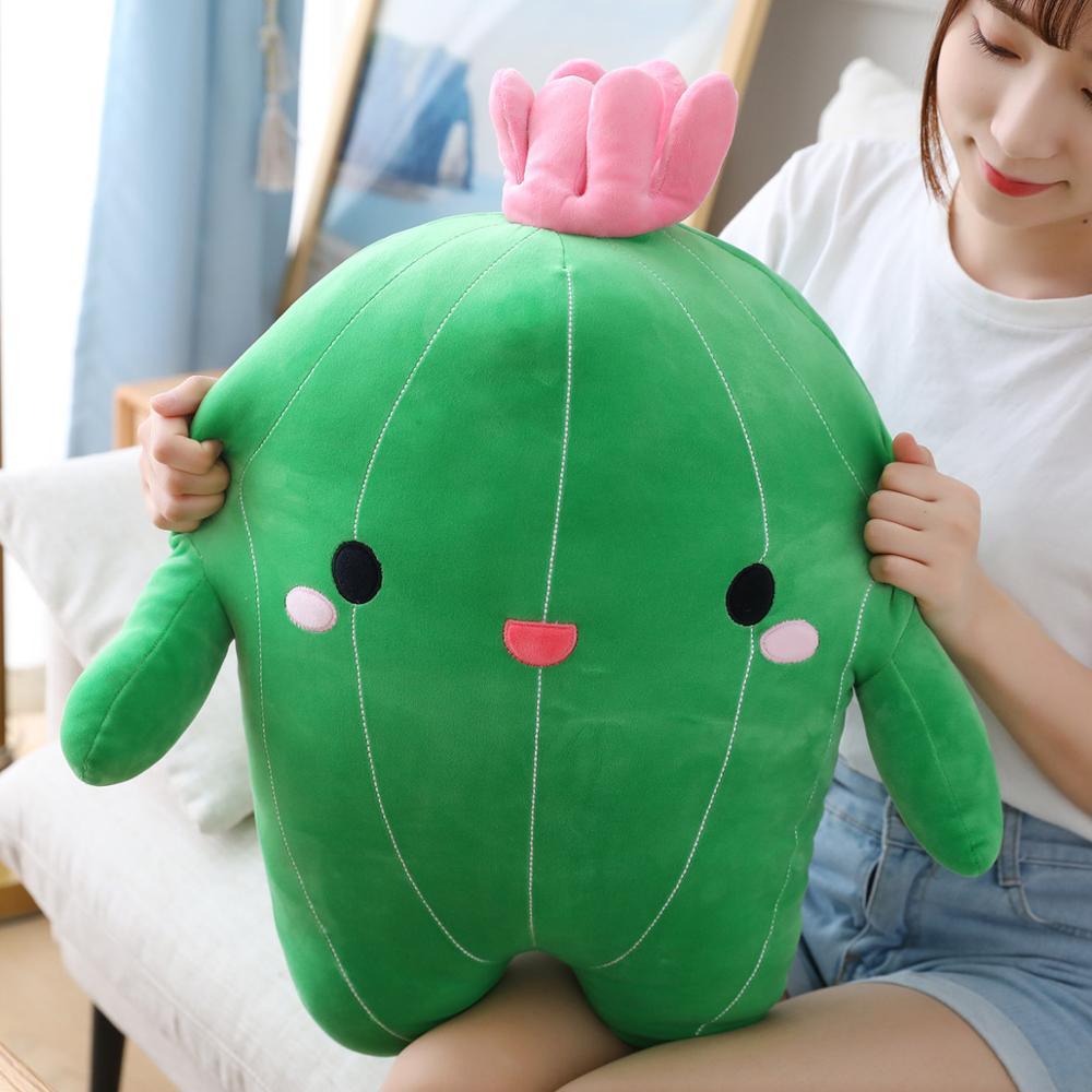 9"-25" Cartoon Kaktus Plüschtiere, Kawaii gefüllte weiche Pflanze Puppen