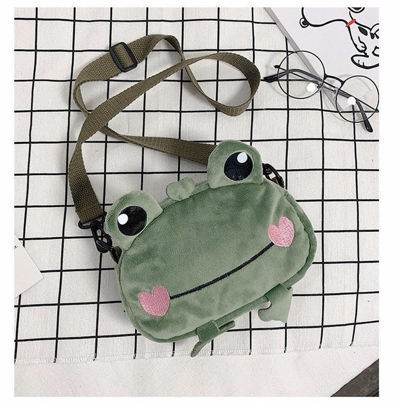 Kawaii Frosch Schulter Rucksack Umhängetasche Münzgeldbörse