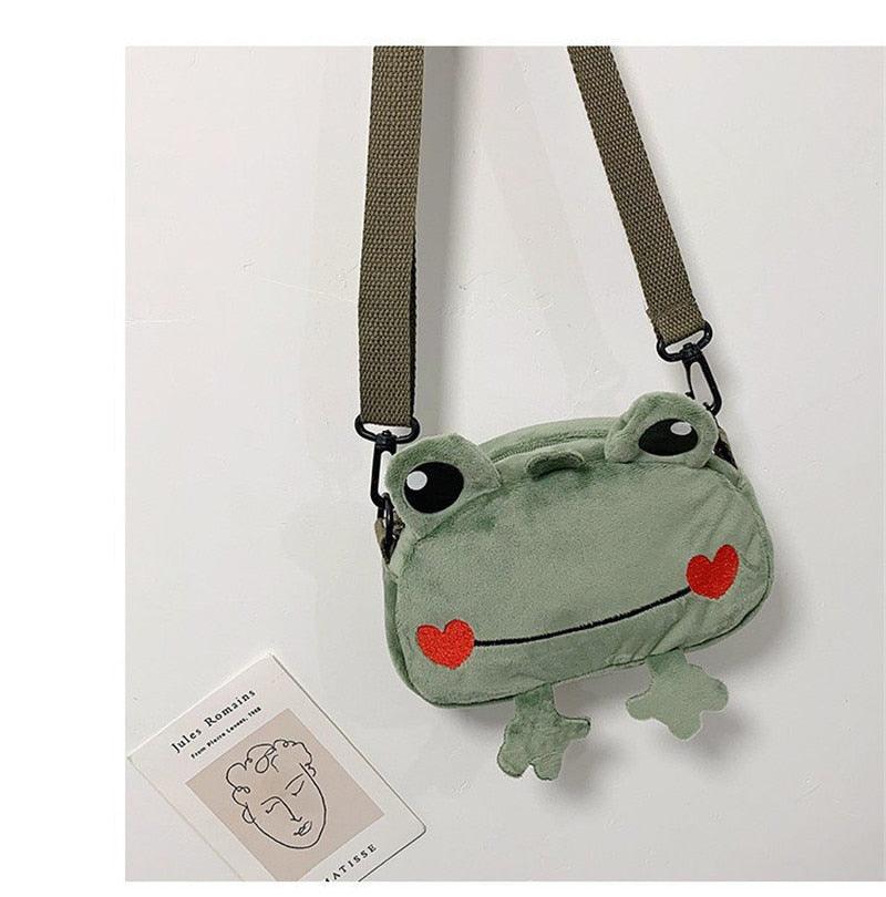 Kawaii Frosch Schulter Rucksack Umhängetasche Münzgeldbörse