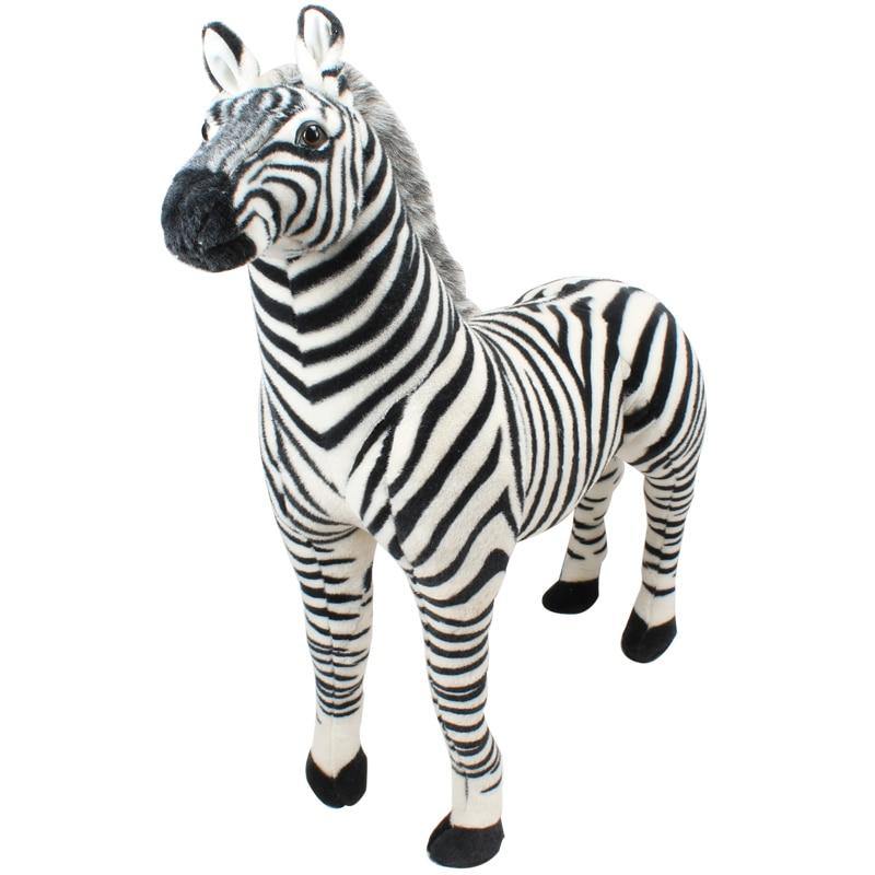110cm / 43" Riesiges Simulation stehendes Zebra, realistisches Plüschtier