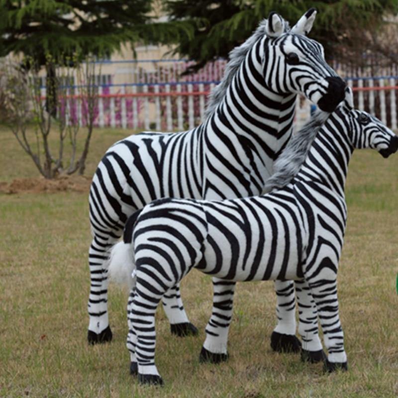 110cm / 43" Riesiges Simulation stehendes Zebra, realistisches Plüschtier