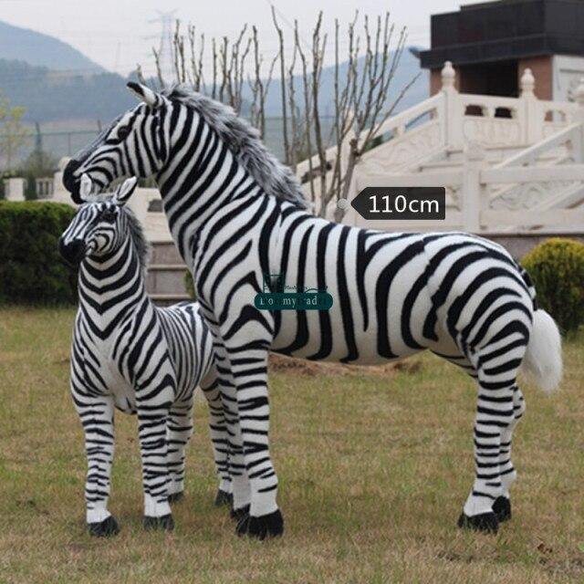 110cm / 43" Riesiges Simulation stehendes Zebra, realistisches Plüschtier