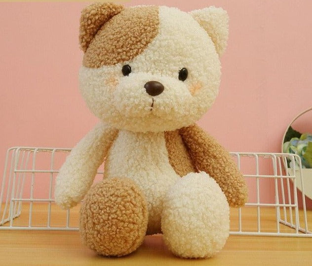 Niedliche Plüschtiere (Affen, Löwe, Elefant, Katze)