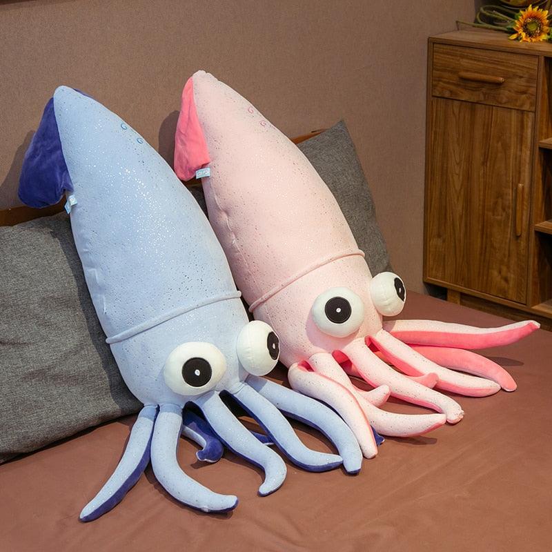 27"-48" Lebensgroßer Gigantischer Niedlicher Tintenfisch Gefüllte Tier Plüschpuppen