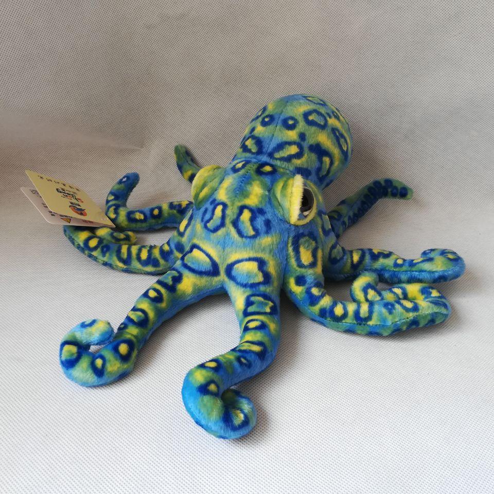 Cooler blauer und gelber Oktopus, ca. 12"
