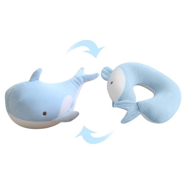Reversible Whale Plüsch U-Neck Travel Pillow