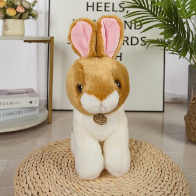 Echte lebensechte Kaninchen-Stofftiere